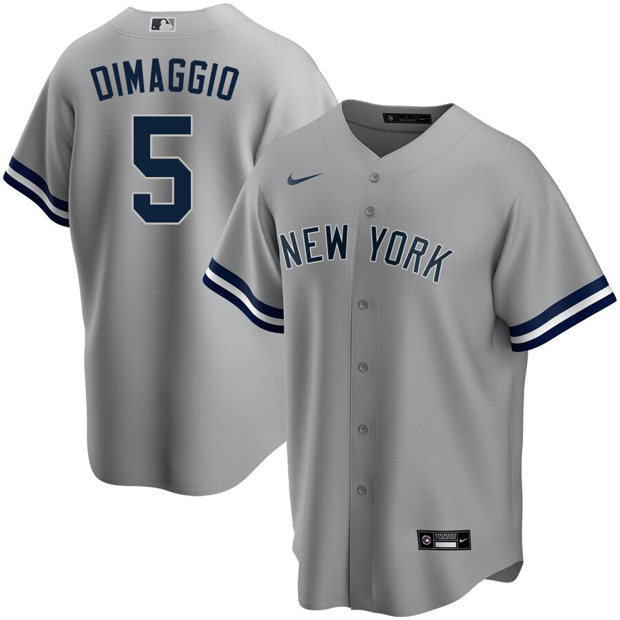 2020 Nike Men #5 Joe DiMaggio New York Yankees Baseball Jerseys Sale-Gray - Click Image to Close